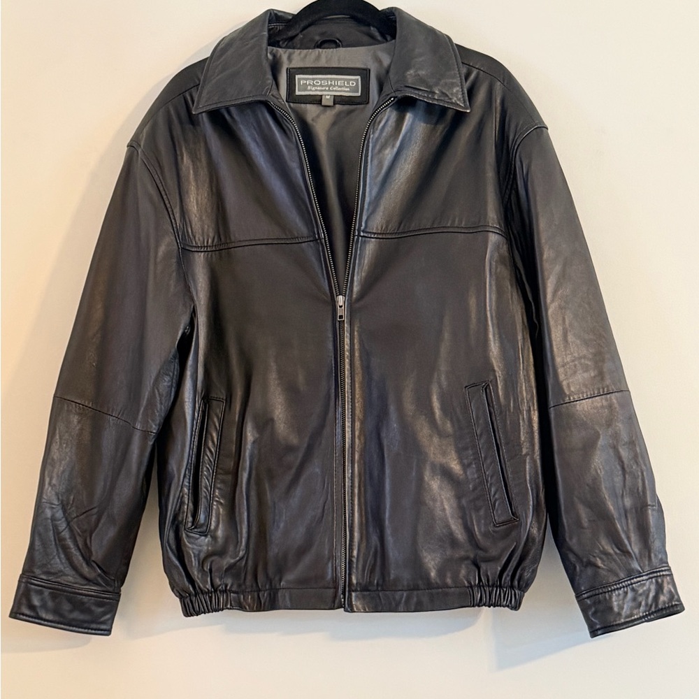 Proshield Men's Signature Collection Black Soft Leather Jacket Size M